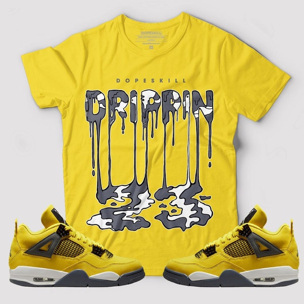 DRIPPIN Graphic To Match Jordan 4 Lightning - Tour Yellow T-Shirt