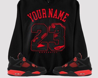 black red sweatshirt