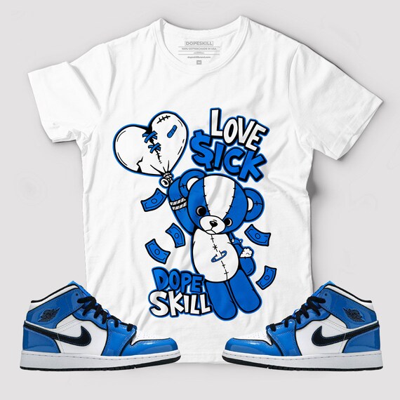 Signal blue jordan 1 shirts Clearance
