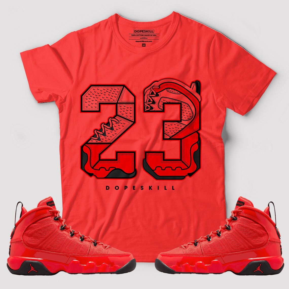 23 J9 Graphic to Match Jordan 9 Chile Red Chile Red T shirt Etsy Canada
