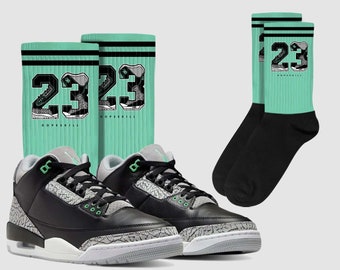 Green Glow 3s DopeSkill Unisex Socks SPORT Graphic