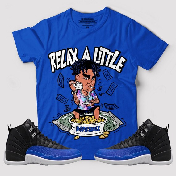 Royal blue 12s shirt sale