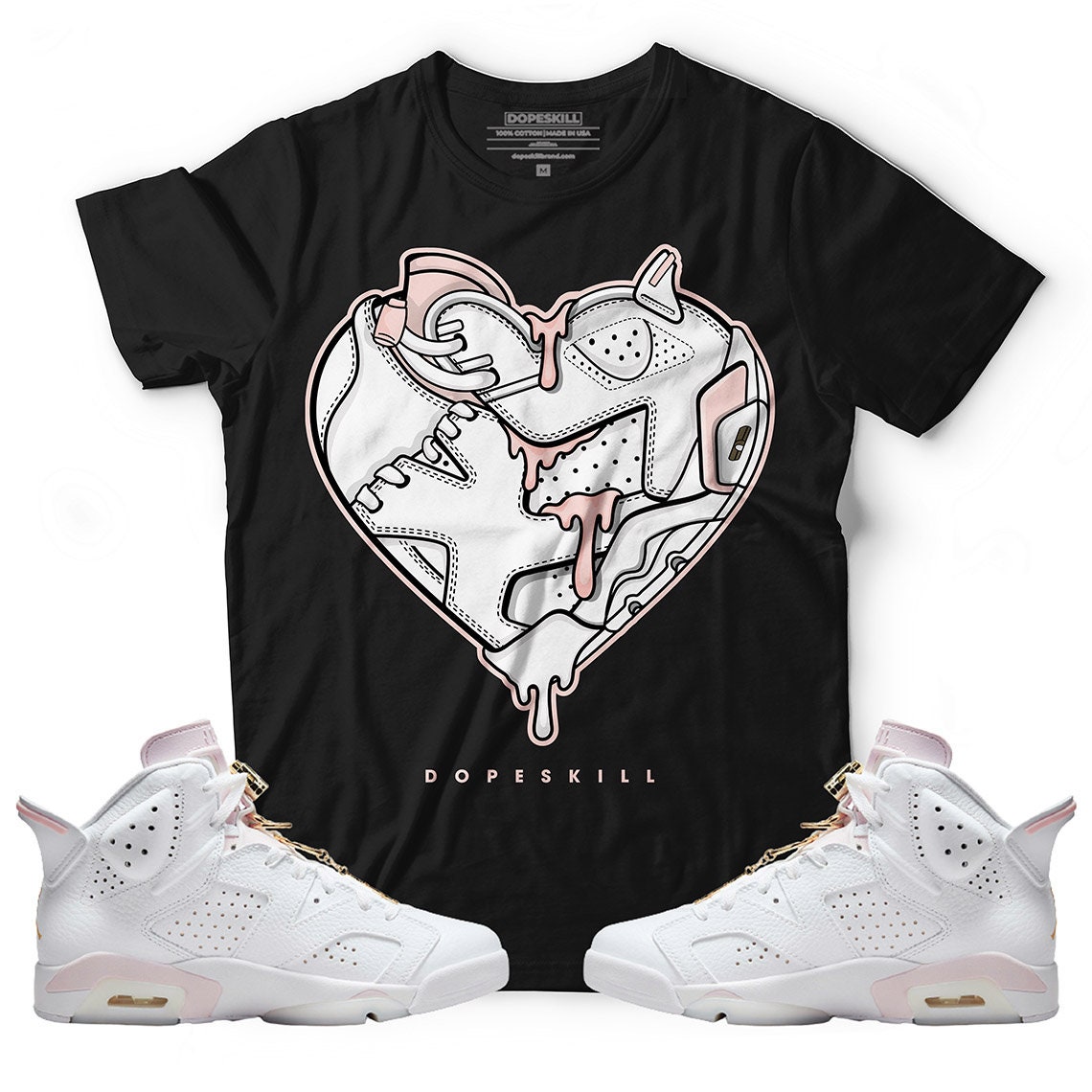 Match Jordan 6 Gold Hoops T-shirt - Etsy