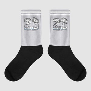 Cement Grey 11s DopeSkill Unisex Socks SPORT Graphic