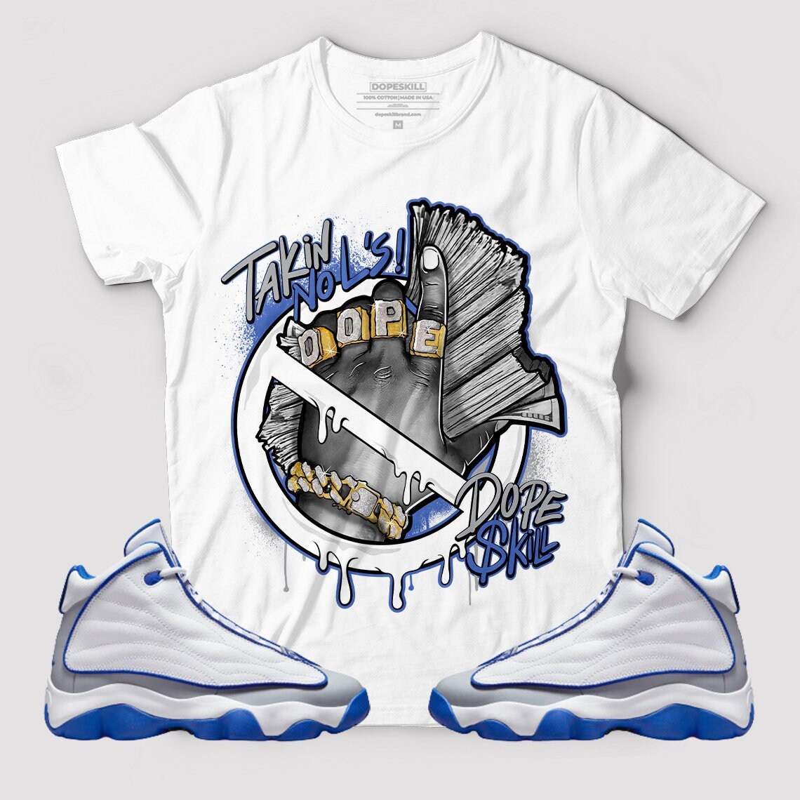 Graphic to Match Jordan Pro Strong Blue 