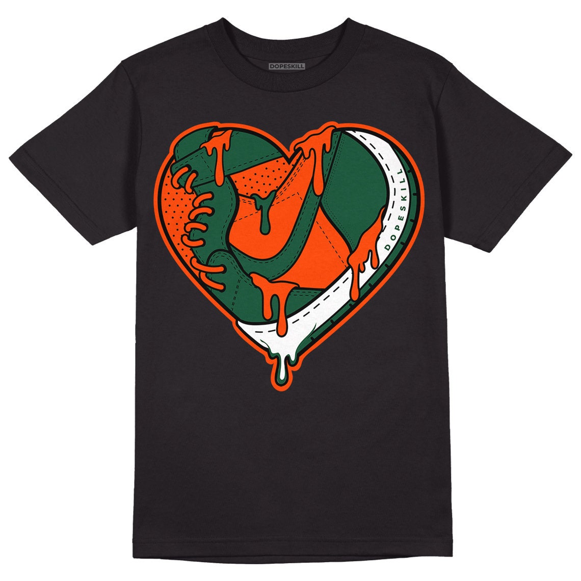 Dunk Low Team Dark Green Orange Dopeskill Unisex T-shirt Heart Jordan  Graphic -  Denmark