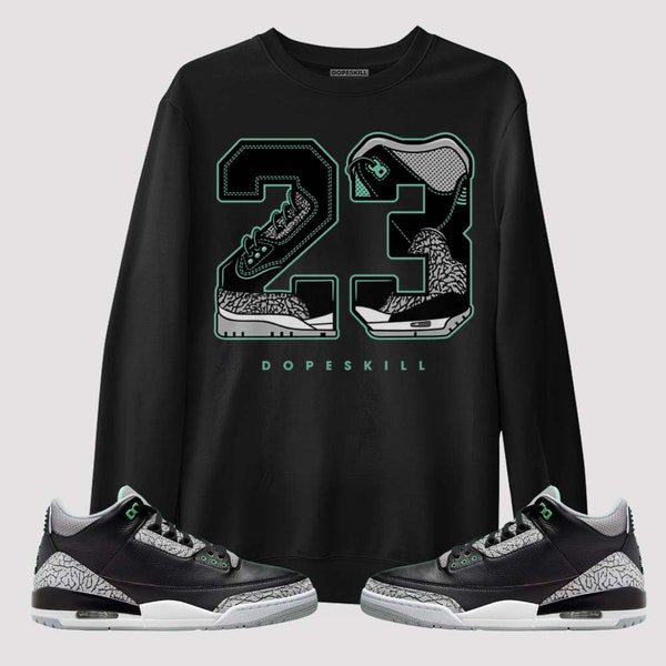 Green Glow 3s DopeSkill Unisex Sweatshirt 23 - J3 Graphic