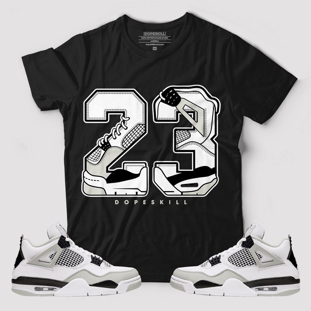 Jordan Remastered Photo T-Shirt to Match the Air Jordan Reflections of a  Champion Collection - Air Jordan 4 Retro Military Black - Slocog Sneakers  Sale Online - $120.00