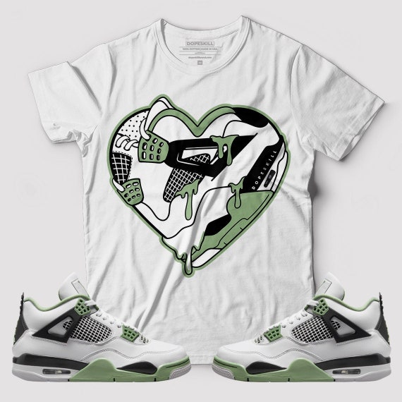 Seafoam 4s Dopeskill Unisex T-shirt Heart Jordan 4 Graphic - Etsy