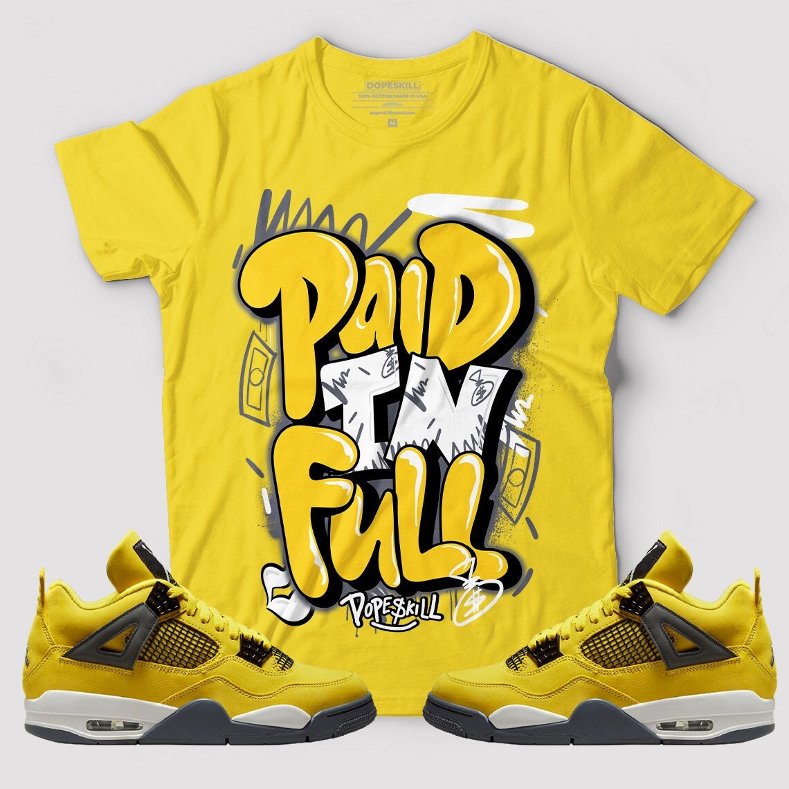 New Paid in Full Graphic to Match Jordan 4 Lightning Tour | Etsy