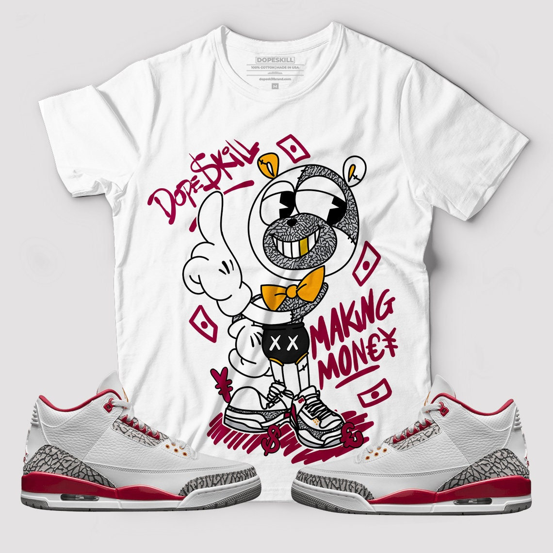 M.M Graphic to Match Jordan 3 Cardinal 