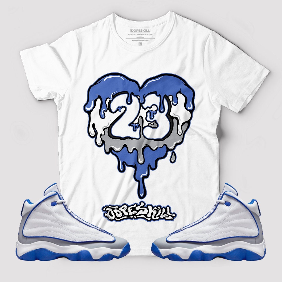 23 Heart Drip Graphic to Match Jordan 