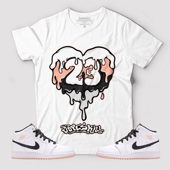 23 Heart Drip Graphic to Match Jordan 1 