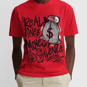 Real Ones Move in Silence Graphic to Match Jordan 4 Red Etsy