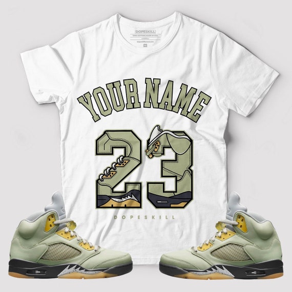Your Name No.23 to Match Jordan 5 Jade Horizon T shirt Etsy Sweden
