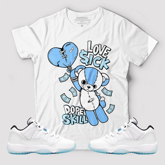 Love Sick Graphic To Match Jordan 11 Low Legend Blue T Shirt Etsy