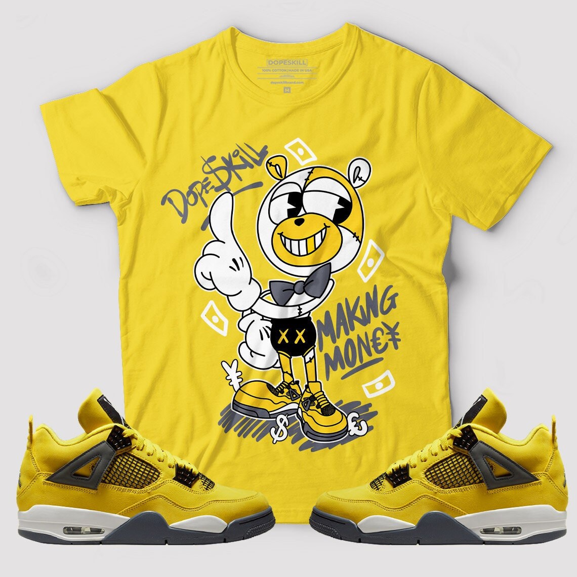 M.M Graphic to Match Jordan 4 Lightning 