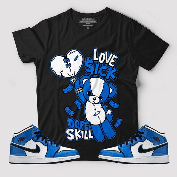 Jordan 1 signal blue shirt Clearance