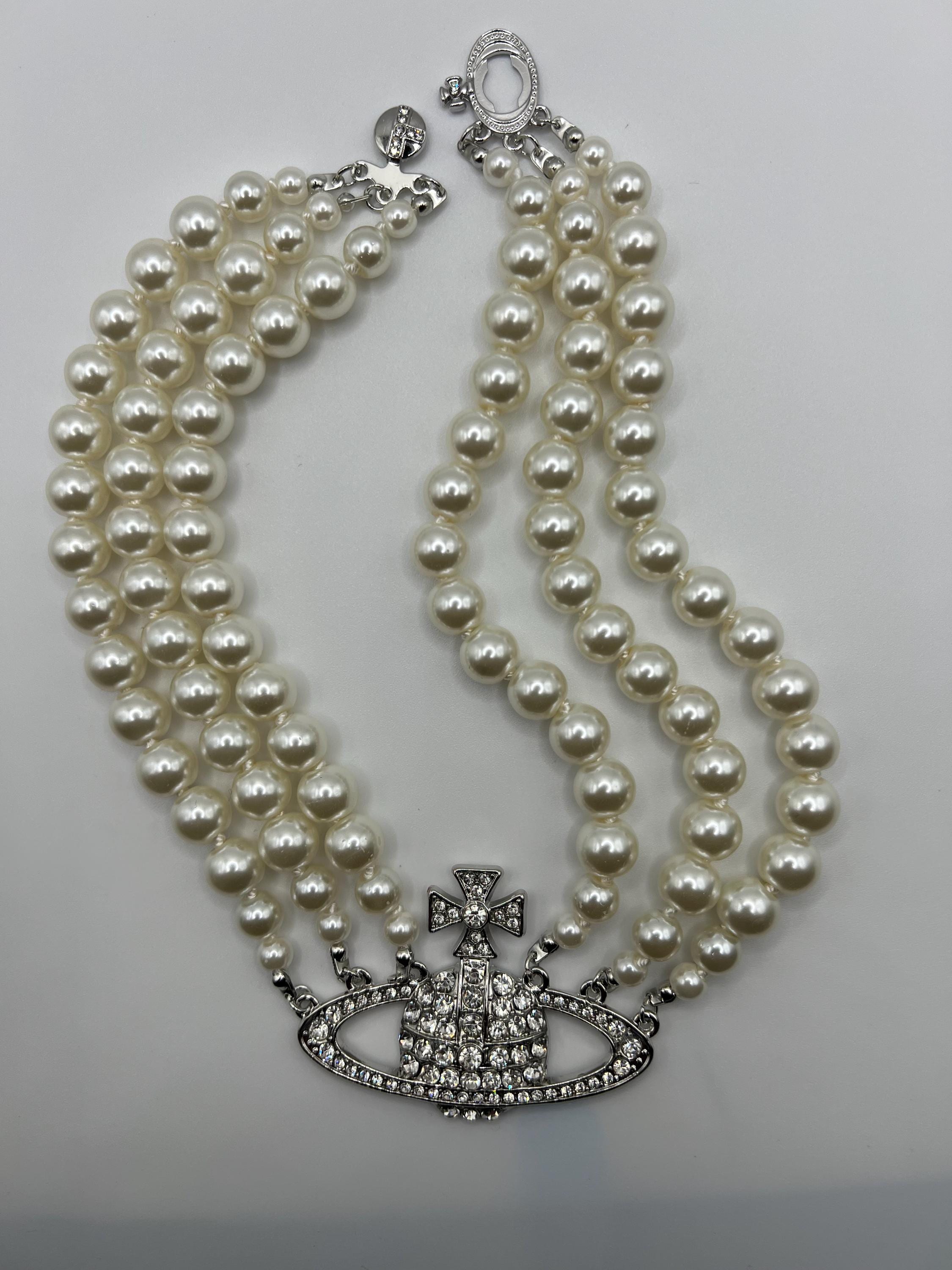 Vivienne Westwood Pearl Necklace - Etsy