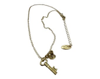 Vivienne Westwood Key Charm Necklace Gold Tone Chain Iconic Orb Logo  Ships from US within 24 hours