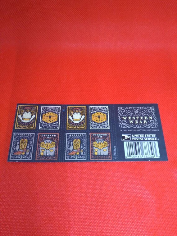 20 1 book USPS Forever Postage Stamps Western Wear Fast Etsy
