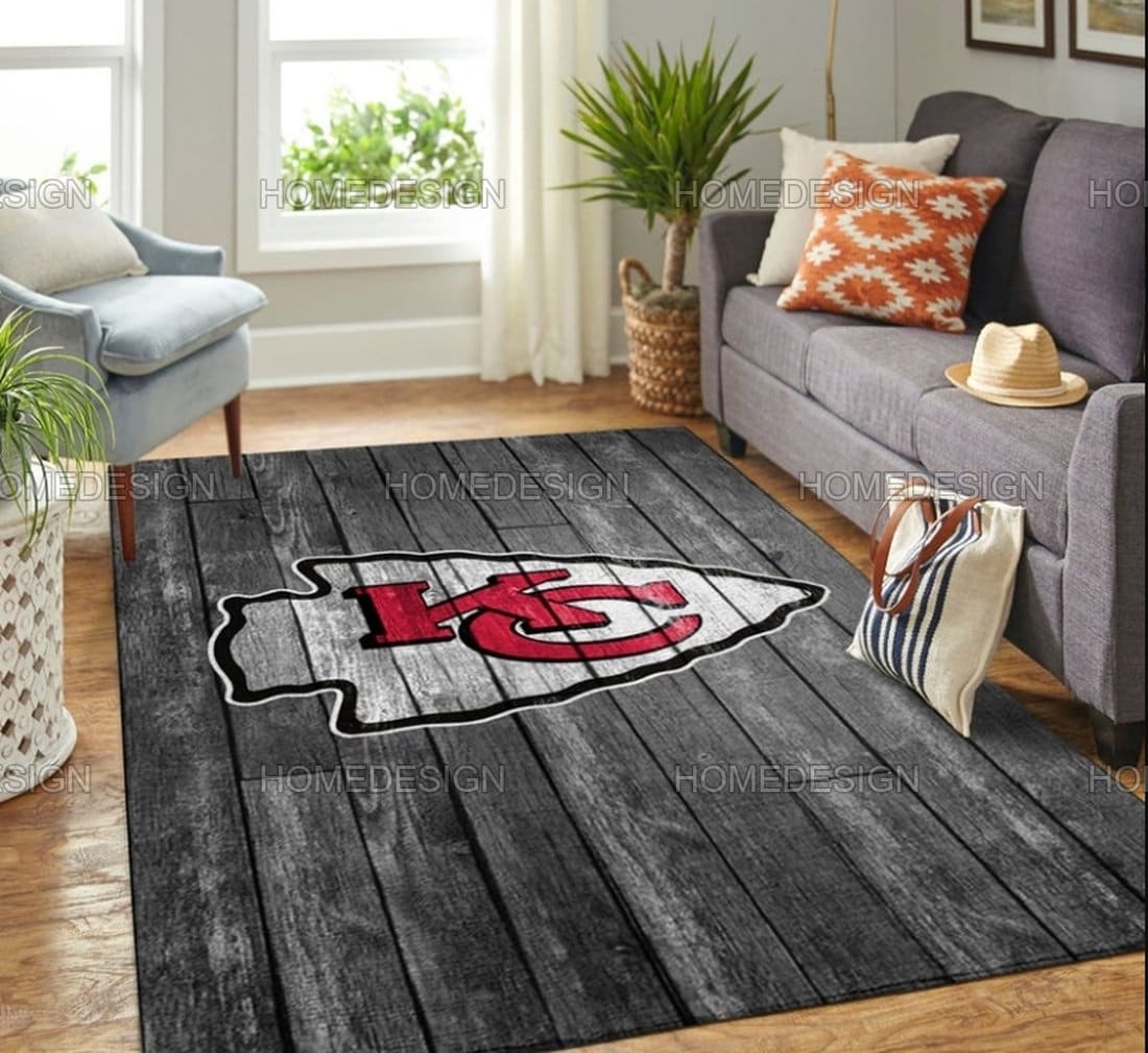 Kansas City Chiefs NFL Team Logo Rug Modern Rug Living Room Etsy