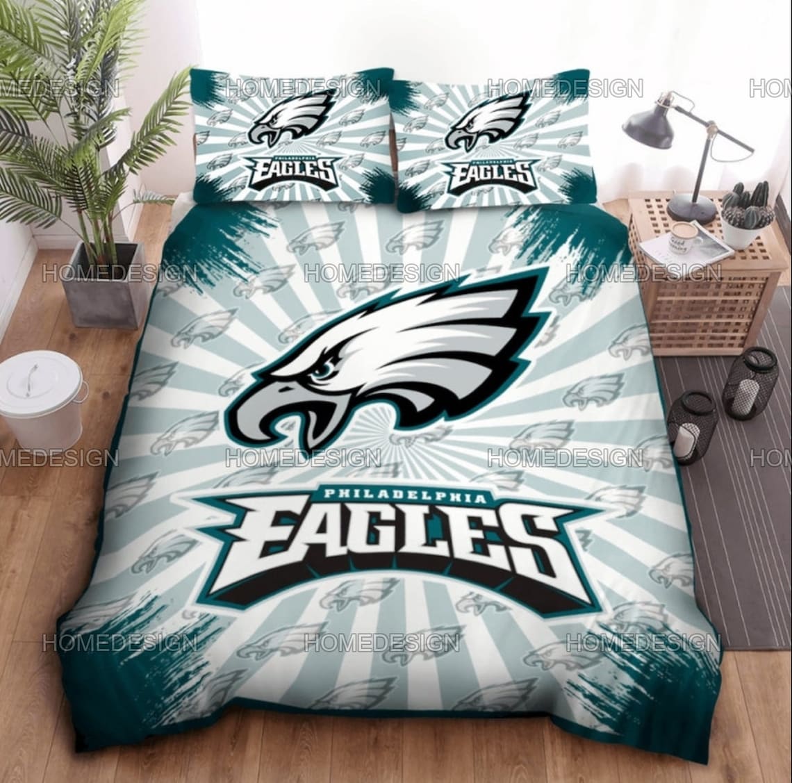 Philadelphia Eagles Bedding With Twin Queen King Size Etsy