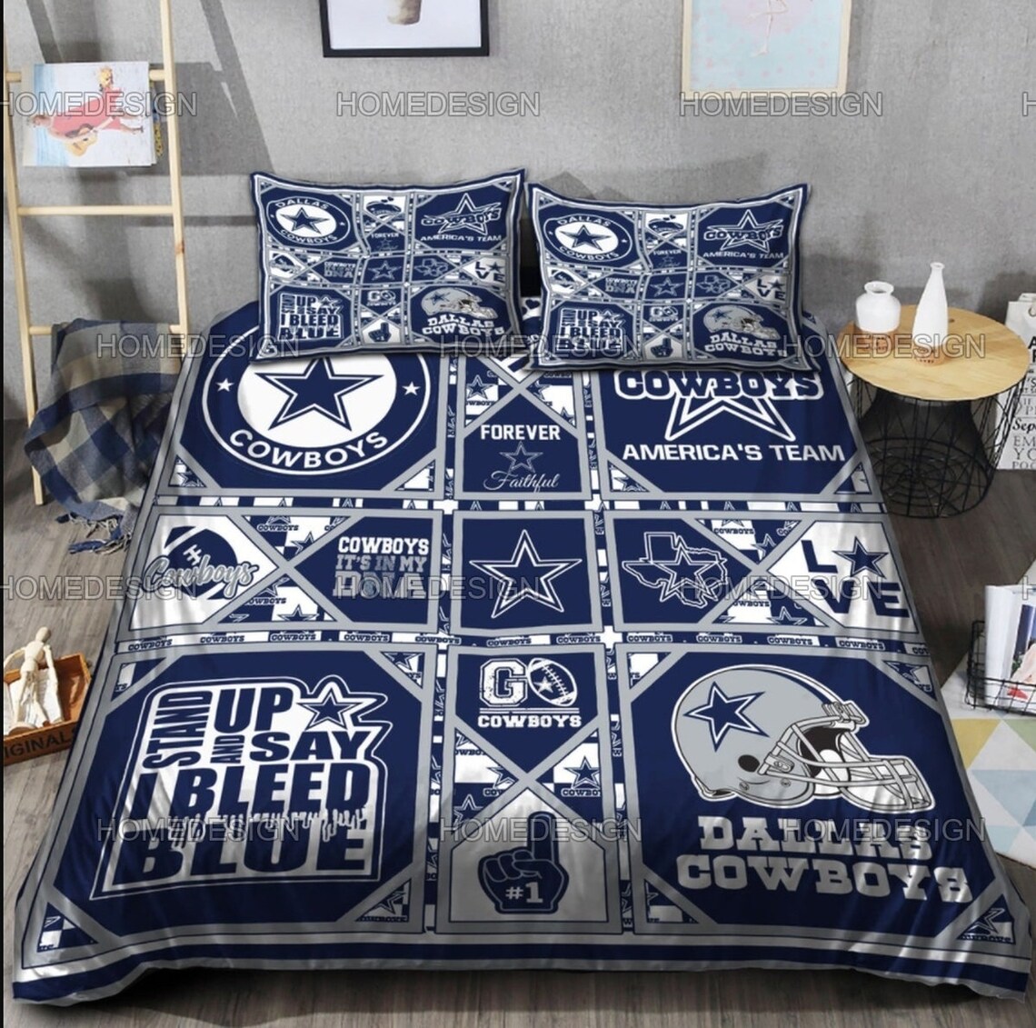 Dallas Cowboys Bedding For Decorative Bedroom Twin Queen King Etsy