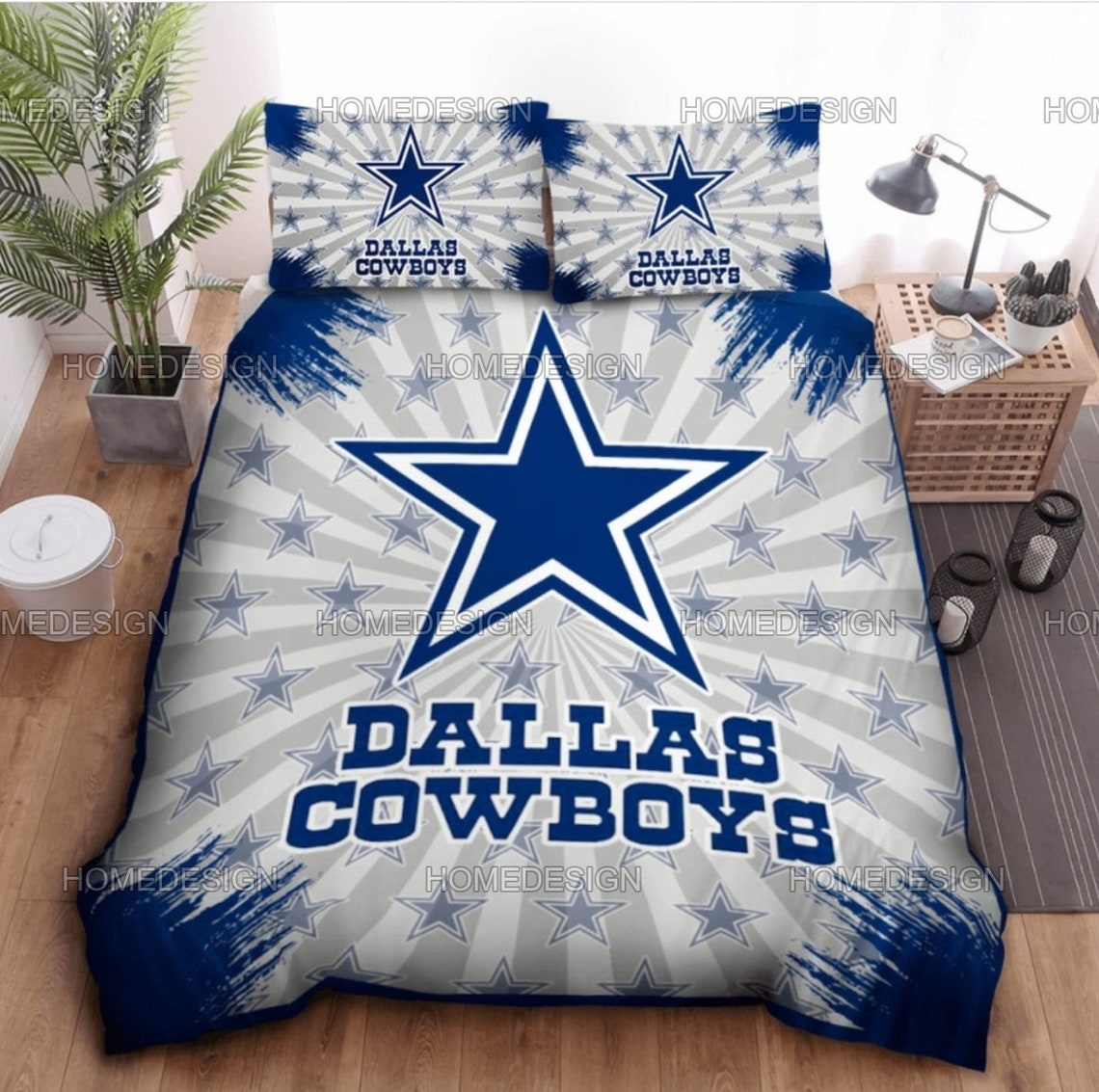 Dallas Cowboys Bedding With Twin Queen King Size Interior Etsy