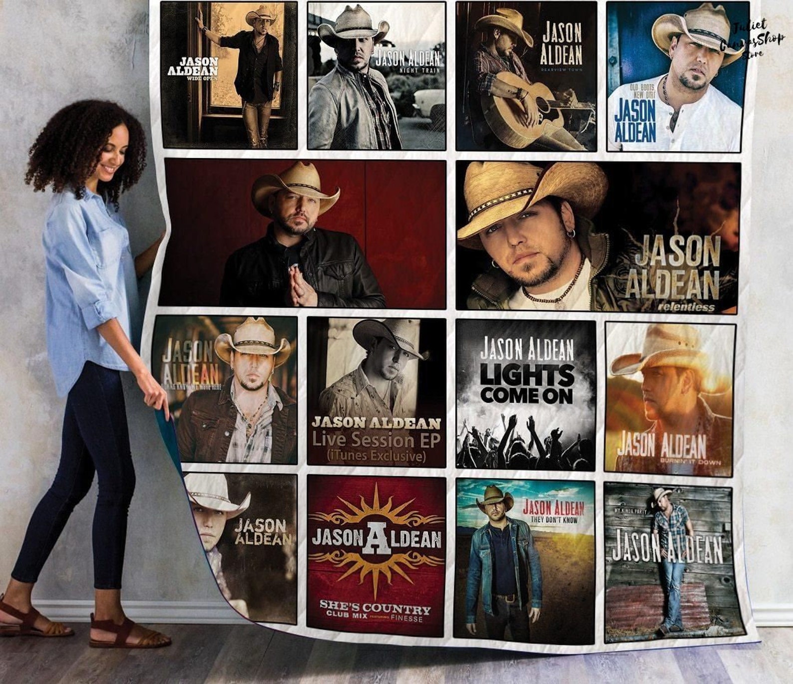 Jason Aldean Albums Poster Cover Music Quilt Blanket Quilt Etsy