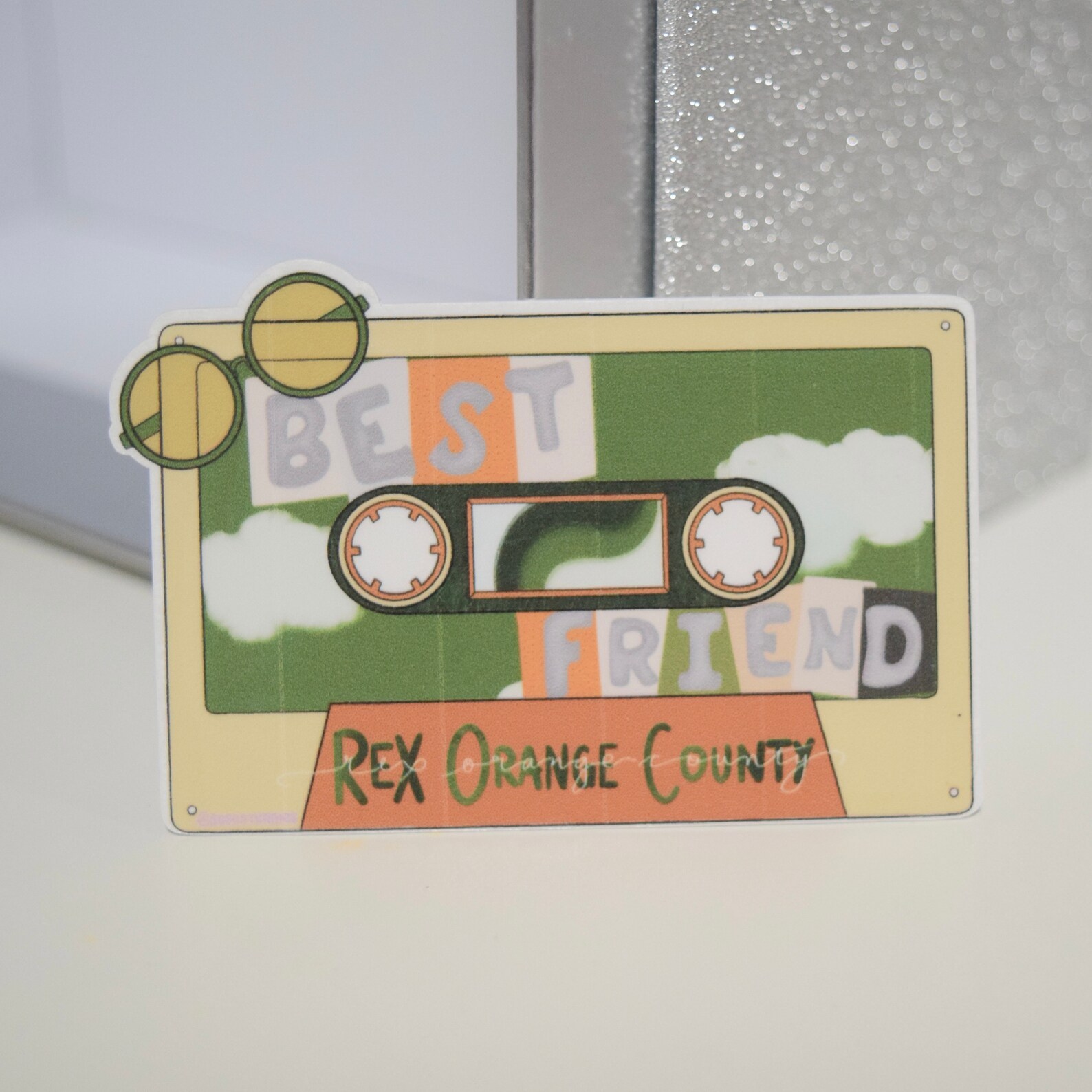 Best friend roc cassette tape sticker | Etsy