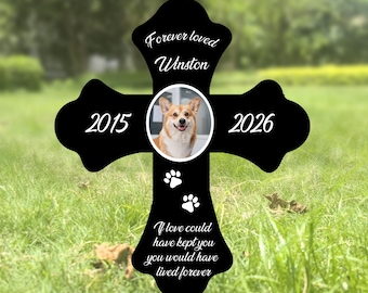 Personalized Pet Memorial Memorial Garden Sign, Custom Dog Photo Grave Decor, Pet Portrait Memorial Stake, Sympathy Gift, Remembrance Gifts