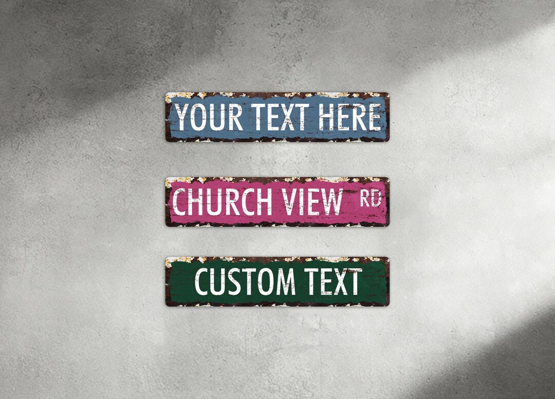 Custom Street Sign, Personalized Metal Street Sign, Vintage Name Sign ...