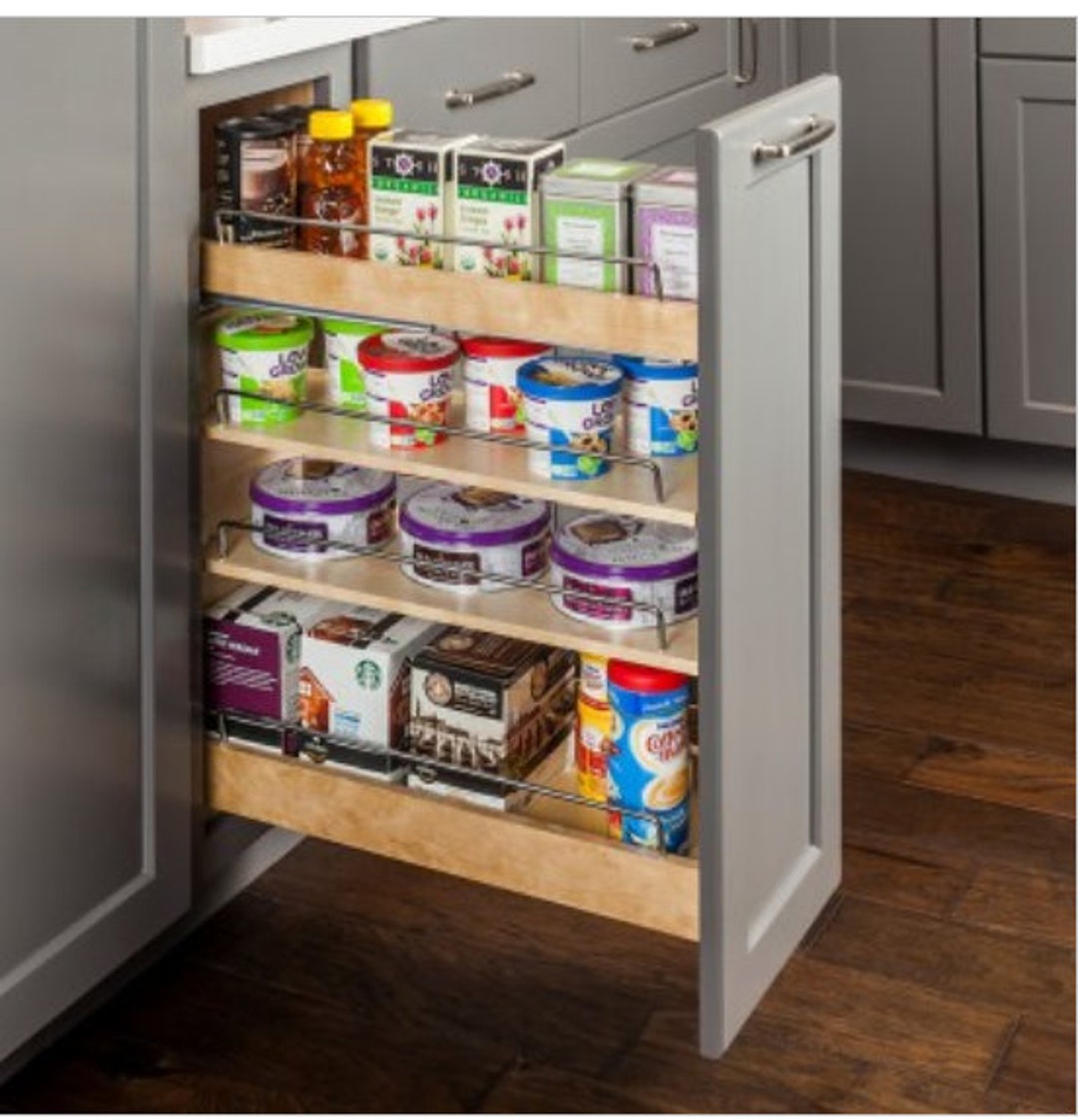 Pull Out Spice Rack Cabinet Drawer - The Brain & The Brawn