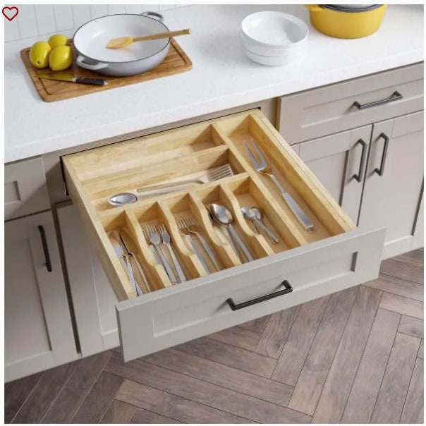 Kitchen Cabinet Drawer Two-Tier Cutlery Storage & Organization System
