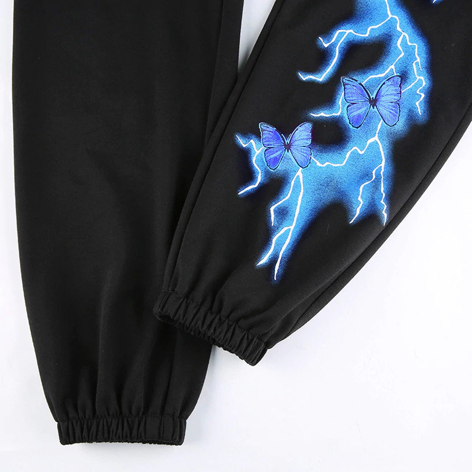 butterfly print sweatpants