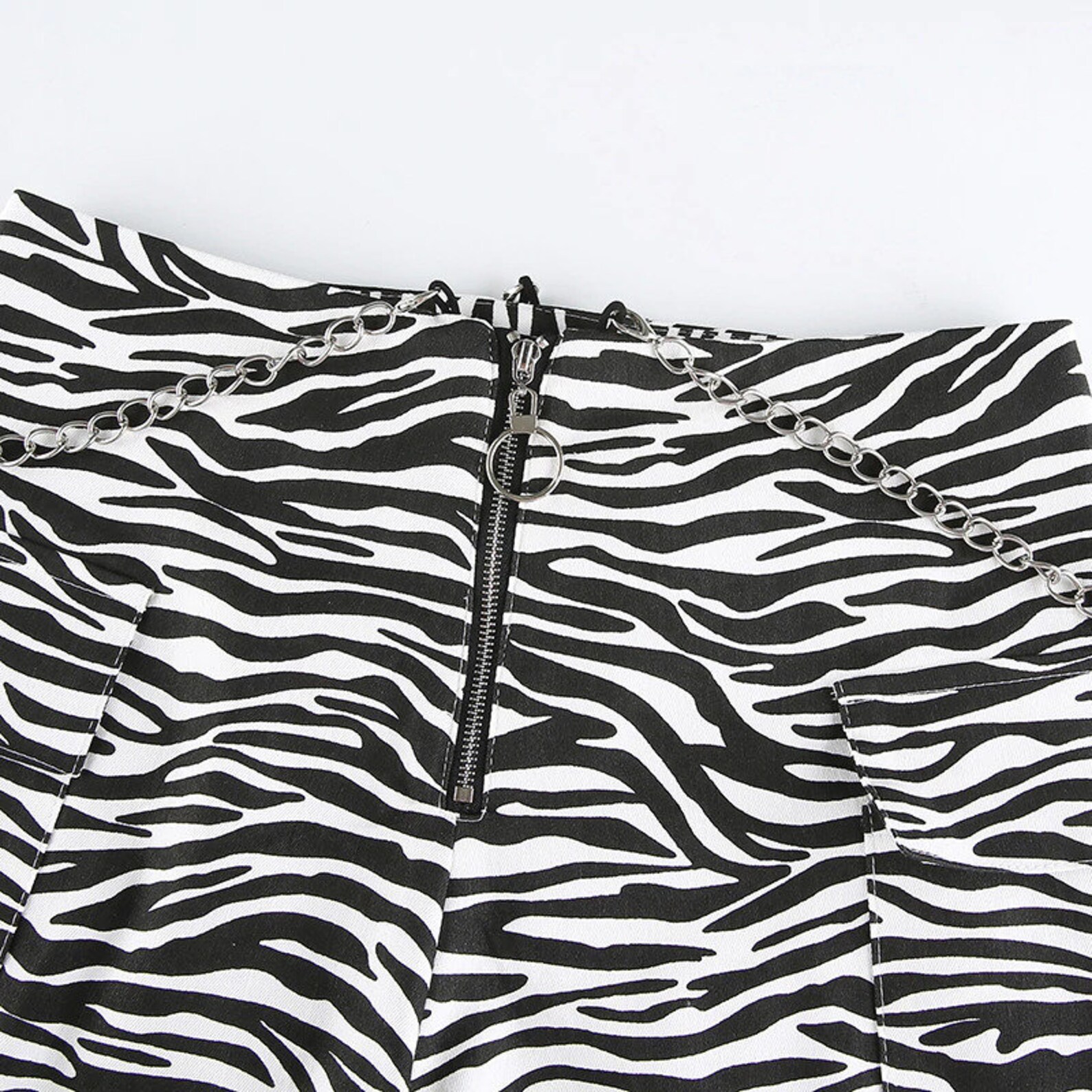 high waisted zebra pants