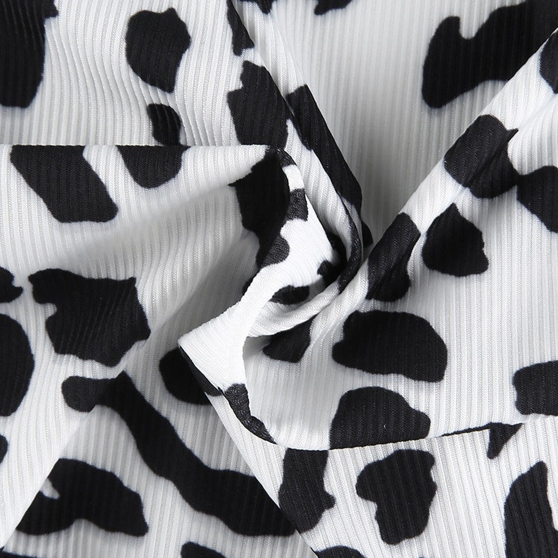 cow print long sleeve dress
