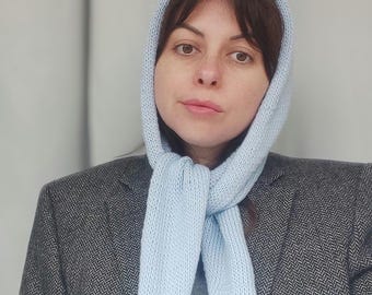 Knitted Hooded Scarf -Handmade Scoodie | Sophie Hood Scarf
