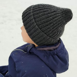 Merino Wool Hat for Kids 3+ – Soft, Hypoallergenic, Hand-Knitted Beanie, Warm Winter Hat, Natural Wool Gift for Boys and Girls