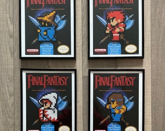 NES Final Fantasy Pixelized Box Cover Art - Etsy