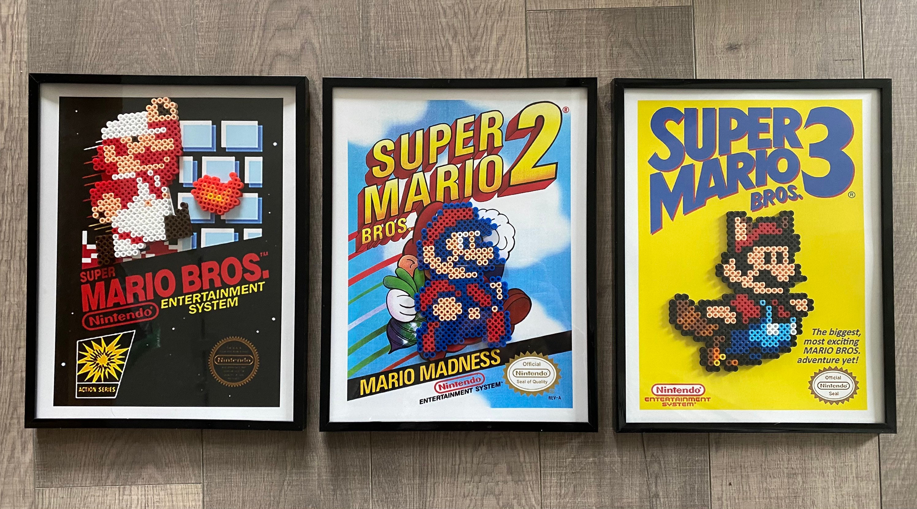 NES Super Mario Brothers 1 2 & 3 Pixelated Box Cover Art - Etsy.de