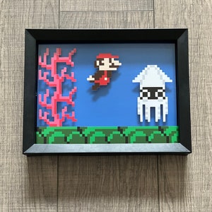 Mario Underwater Shadowbox