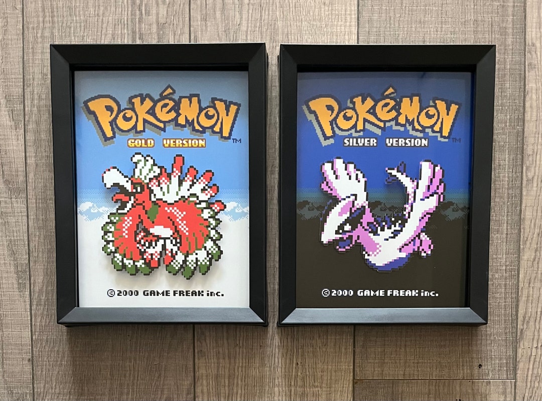 Pokemon Gold and Silver Shadowbox - Etsy