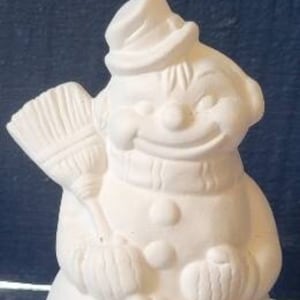 Ceramics to paint. Ceramic Snowman made from vintage mold. Ready to paint Christmas and Winter decor. Small cute Ceramic Bisque Snowman.