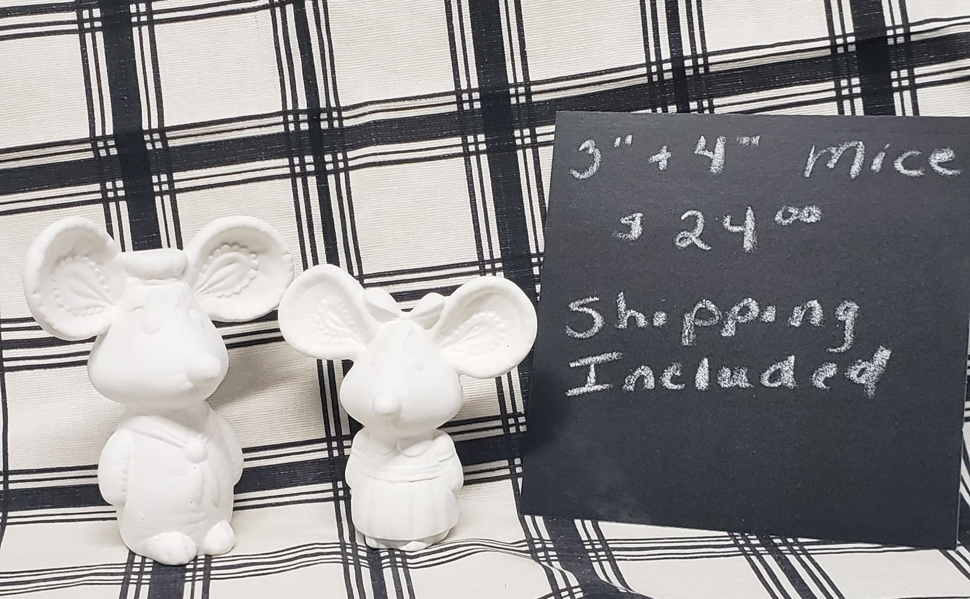 Ceramic Bisque Mice Set Ready to Paint Bisque Mice Ceramic Etsy