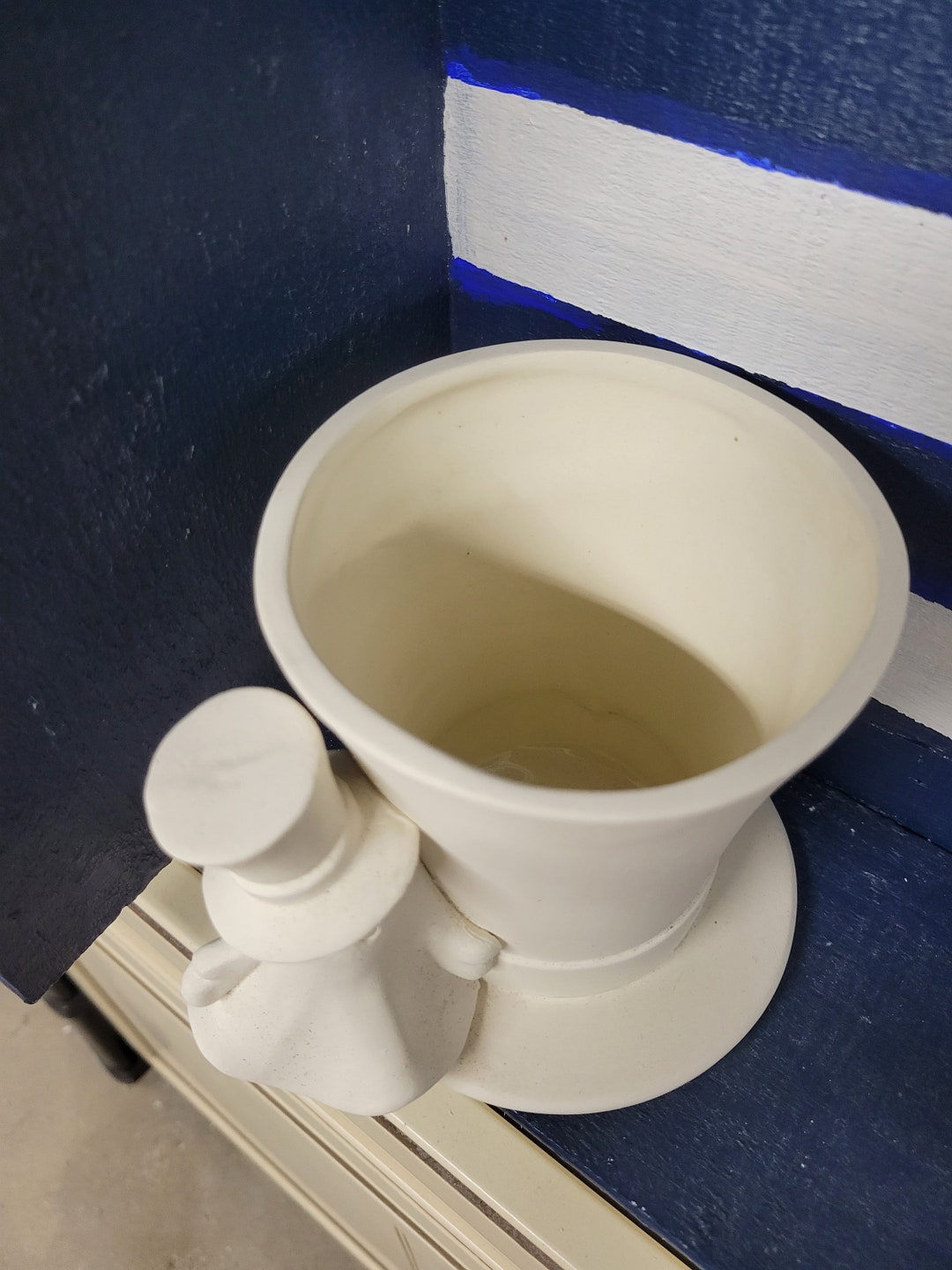 Ceramic Bisque Ready to Paint Top Hat Ghost Candy Dish or Etsy