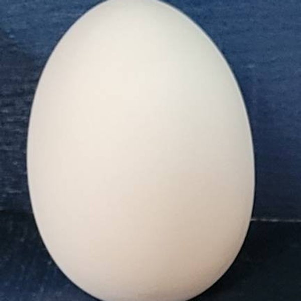 Handmade ceramic bisque large Goose egg ready to paint or customize with words. Ceramic Egg - Easter Egg - Paint your own faux chocolate egg