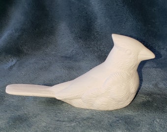 Ceramic Bisque Cardinal Bird Ready to Paint - Cardinal - Bisque Bird - Ceramic Bird - Bird - Bisque Cardinal - Ceramic Cardinal - Red Bird