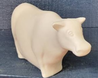 Ceramic bisque farm decor cow. Ready to paint for your farmhouse. Perfect for cow lovers!